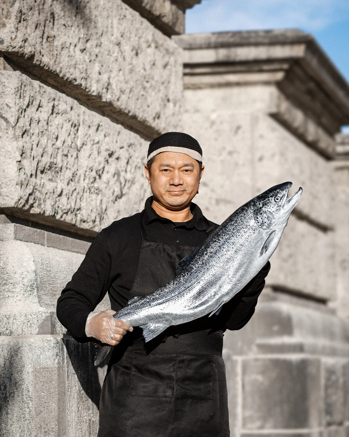 friendly fish cook outside salmon fish 1